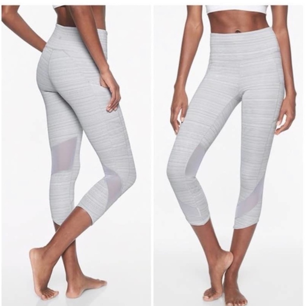 Athleta White Workout Pants With Sheer Bottom Design- Size XSP - Activewear - Picture 1 of 6